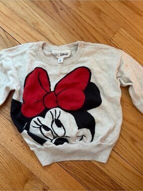 GAP Disney Toddler Sweater in Cream and Red